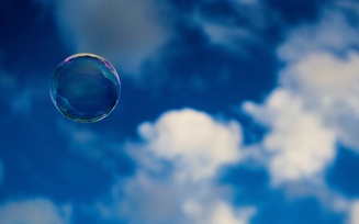 мыльный пузырь, облака, небо, фон, настроения, небо